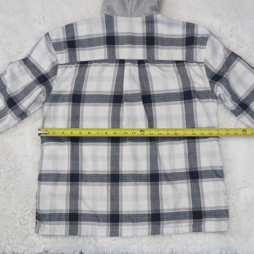 EDDIE BAUER Gray Plaid Hooded Jacket - Picture 14 of 17